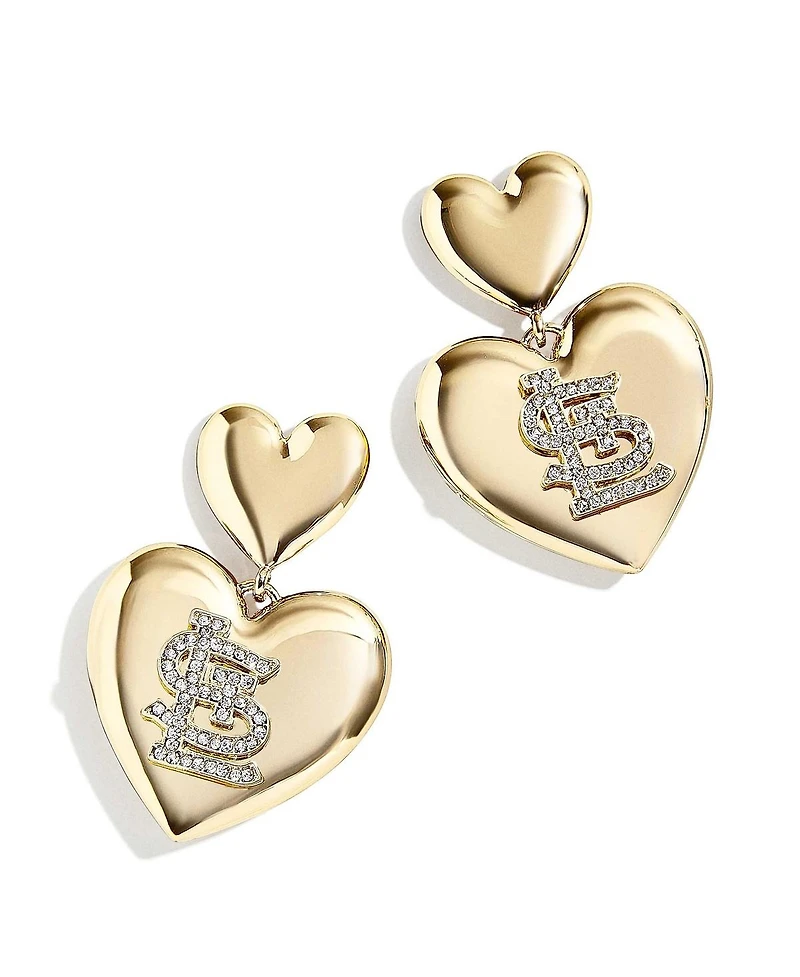 Wear by Erin Andrews x Baublebar St. Louis Cardinals Heart Statement Drop Earrings