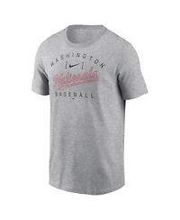 Nike Men's Heather Gray Washington Nationals Home Team Athletic Arch T-Shirt