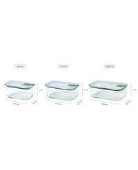 Mepal EasyClip 1Pc. 15oz Rectangular Glass Box