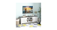 Slickblue Tv Stand with 2 Cabinets and Open Shelves for TVs up to 65 Inch
