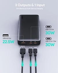 Aukey Pb-Y42 30W 20000mAh Portable Power Bank