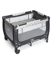 Slickblue Portable Baby Playpen with Mattress Foldable Design