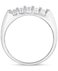 Men's Diamond Multirow Cluster Ring (1 ct. t.w.) in 10k White, Yellow or Rose Gold