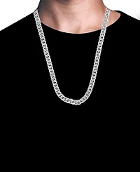 Men's Diamond Curb Link Chain 22" Statement Necklace (5 ct. t.w.) in Sterling Silver or 14k Gold-Plated Sterling Silver