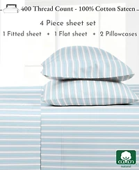 400 Thread Count 100% Cotton Printed Sheet Set