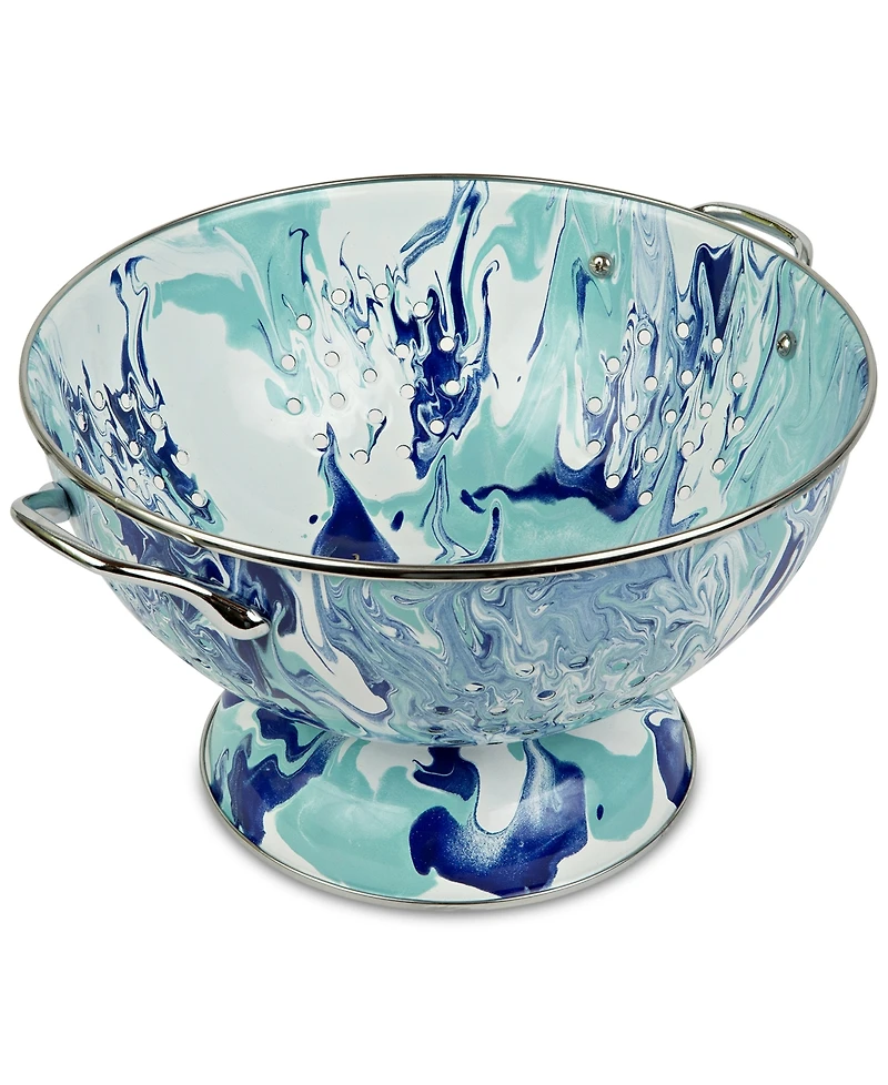 Golden Rabbit Lagoon Enameled Steel Large Colander