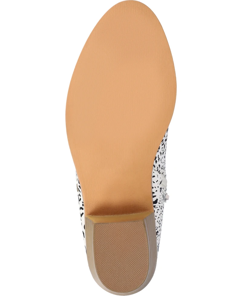 Journee Collection Women's Rebel Zipper Stacked Heel Booties