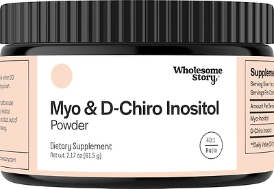 Wholesome Story Inositol Supplement Powder | Myo-Inositol & D-Chiro Inositol | Hormonal Balance & Healthy Ovarian Function Support | Vitamin B8 | Grea