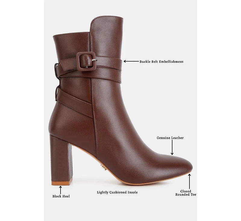 Cobra Womens Buckle Strap Embellished Ankle Boots