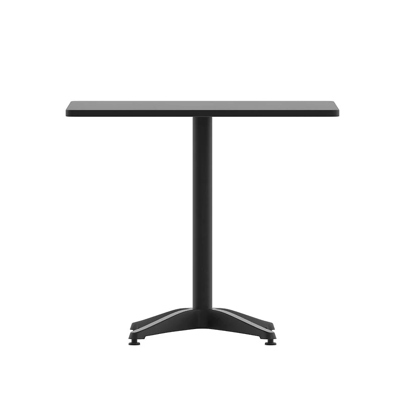 Emma+Oliver 31.5'' Square Aluminum Indoor-Outdoor Table With Base