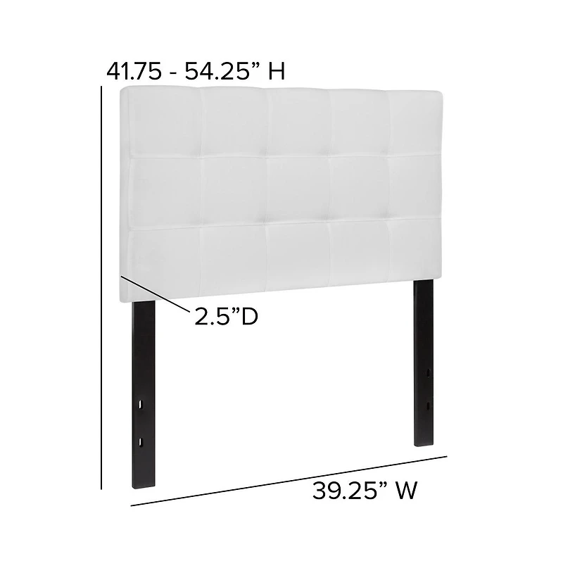 Quilted Tufted Twin Upholstered Headboard