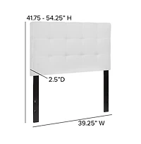 Quilted Tufted Twin Upholstered Headboard