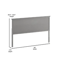 Merrick Lane Marta King Herring Bone Wooden Adjustable Headboard Only
