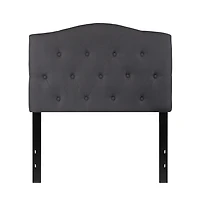 Arched Twin Button Tufted Upholstered Headboard