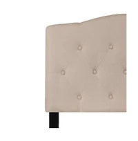 Arched Twin Button Tufted Upholstered Headboard