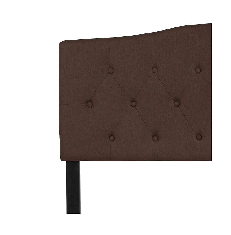 Arched Full Button Tufted Upholstered Headboard