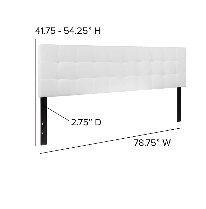 Quilted Tufted King Upholstered Headboard