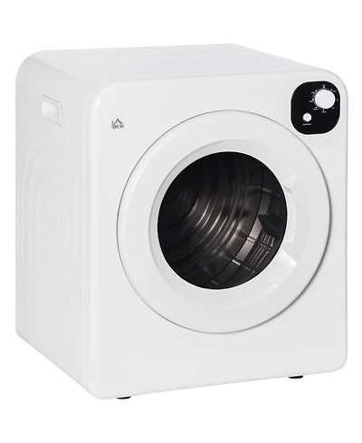 Homcom 1300W Compact Laundry Dryer with 3.2 cuft Stainless Steel Drum