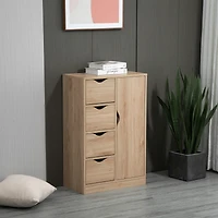 Homcom Wooden Storage Cabinet Organizer with 4 Drawers and 1 Shelf