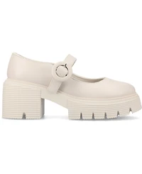 Journee Collection Women's Zarynn Mary Jane Treaded Outsole Platform Pumps