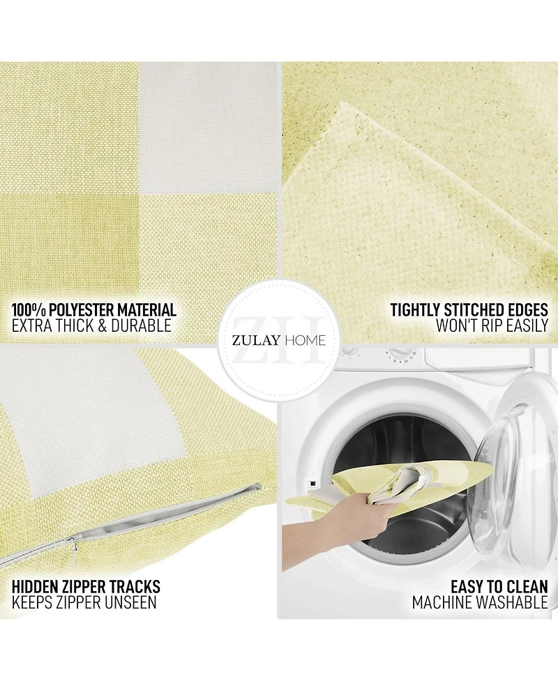 2 Pack Buffalo Plaid Throw Pillow Outdoor & Indoor Covers 16x16 inches