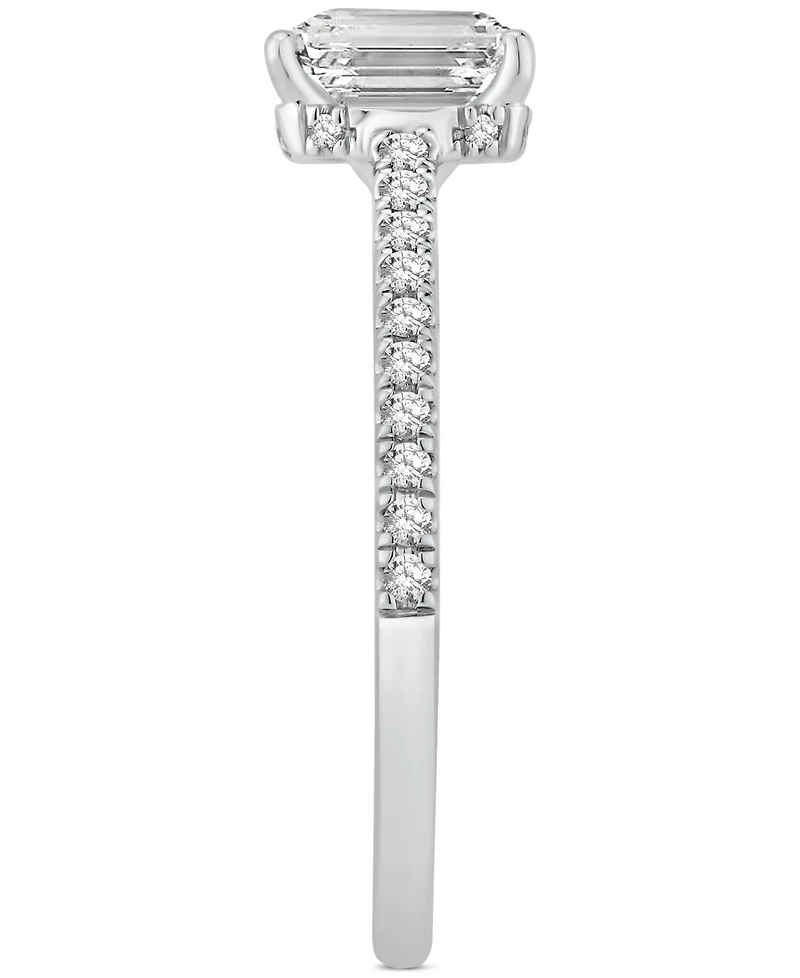 Gia Certified Diamond Emerald-Cut Engagement Ring (1-1/4 ct. t.w.) in 14k White Gold