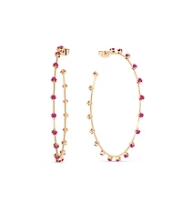 Ettika Simple Spark Crystal 18k Gold Plated Hoops