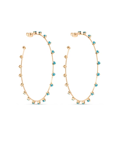 Ettika Simple Spark Crystal 18k Gold Plated Hoops