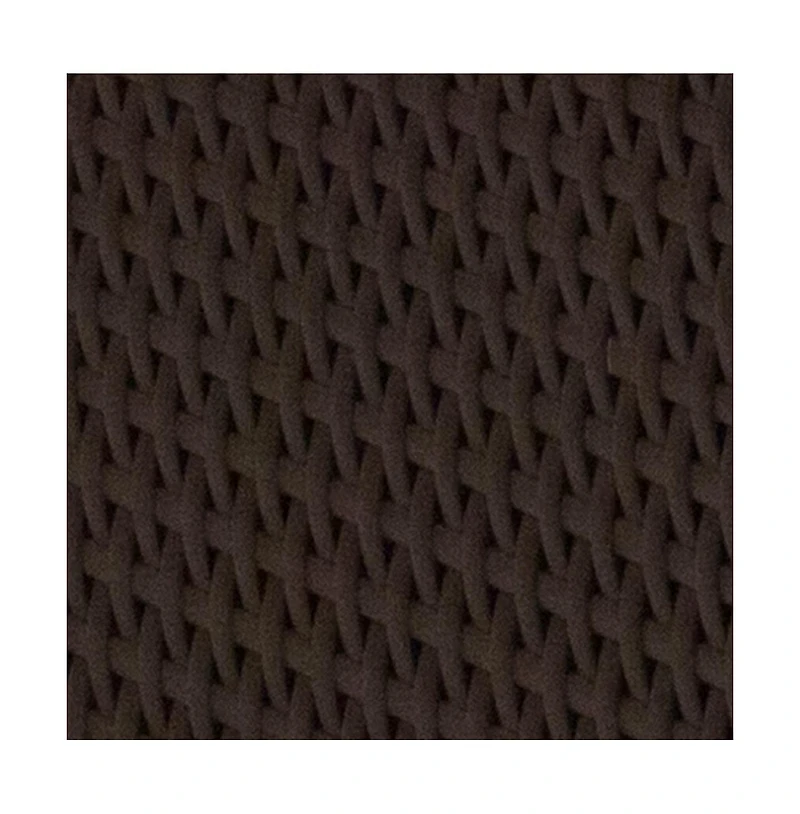 Malmok Outdoor Furniture Coffee Table Faux Rattan Wicker Pattern All-Weather Patio Coffee Table With Shelving