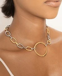 Ettika Mixed Metal Chain Link Collar Necklace