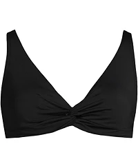Lands' End Plus Size Twist Front Underwire Bikini Swimsuit Top