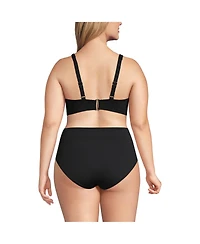 Lands' End Plus Size Twist Front Underwire Bikini Swimsuit Top