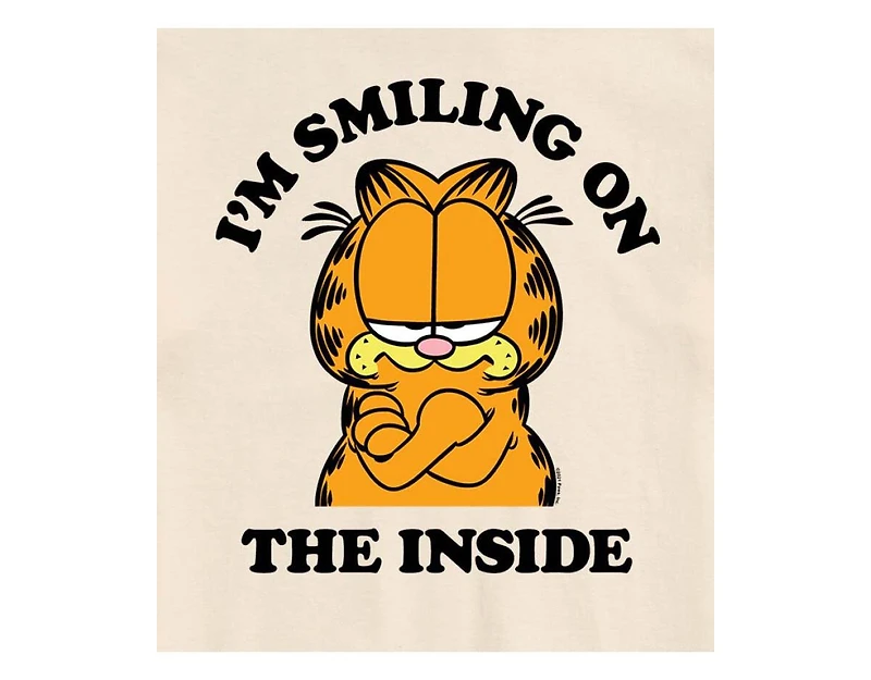 Hybrid Apparel Garfield Smiling Mens Short Sleeve Tee