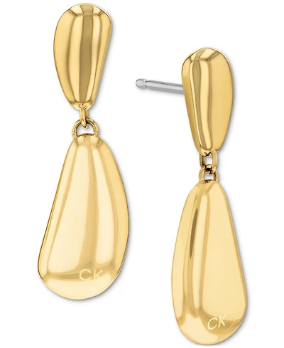 Calvin Klein Stainless Steel Structural Drop Earrings