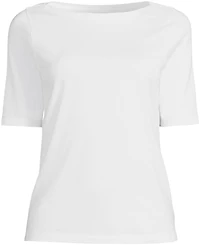 Lands' End Plus Supima Boatneck Top
