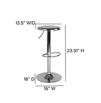 Audrey Retro Style Height Adjustable Barstool With Footrest