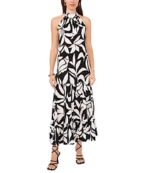 Vince Camuto Women's Printed Tiered Halter-Neck Maxi Dress