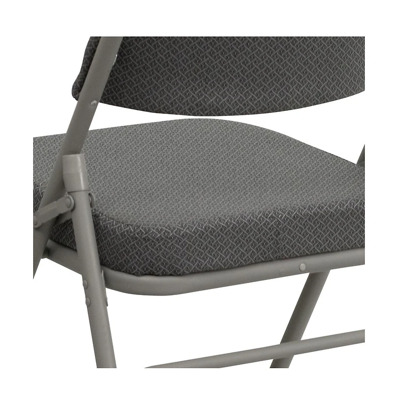 Emma+Oliver 2 Pack Home & Office Portable Party Events Fabric Padded Metal Folding Chair