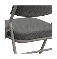 Emma+Oliver 2 Pack Home & Office Portable Party Events Fabric Padded Metal Folding Chair