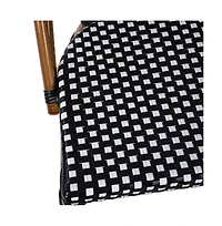 Merrick Lane Sacha Stacking Bistro Chair With Pe Seat And Back And Aluminum Frame For Indoor/Outdoor Use