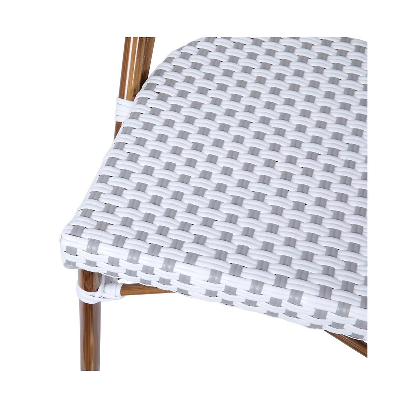 Merrick Lane Celia Indoor/Outdoor Stacking Bistro Chair With Aluminum Frame