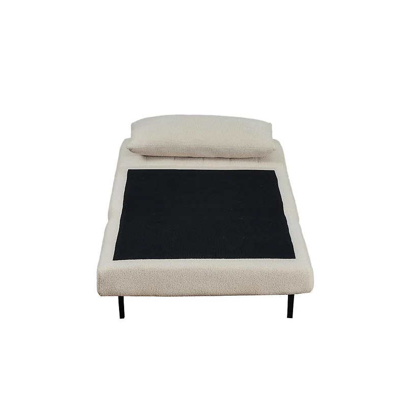 Merrick Lane Celine Convertible Tri-Fold Sleeper Chair With Channel Stitching And Pillow