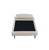 Merrick Lane Celine Convertible Tri-Fold Sleeper Chair With Channel Stitching And Pillow