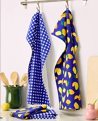 Kate Spade New York Lemon Party and Spring Gingham Kitchen Towel 4-Pack