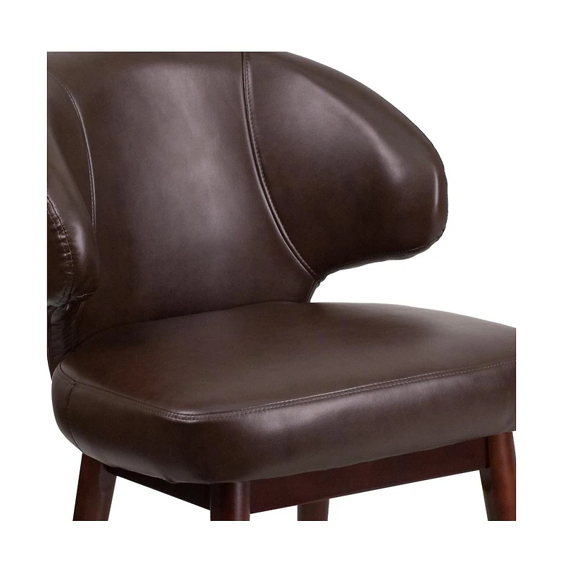 Merrick Lane Ambrose Upholstered Accent Chair With Walnut Legs
