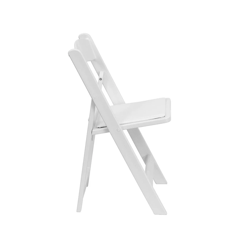 Set Of 4 800 Lb Weight Capacity Indoor/Outdoor Resin Folding Chairs