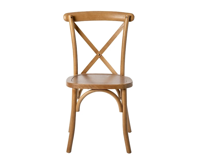 Merrick Lane Davisburg Stackable Wooden Cross Back Bistro Dining Chair