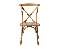 Merrick Lane Davisburg Stackable Wooden Cross Back Bistro Dining Chair