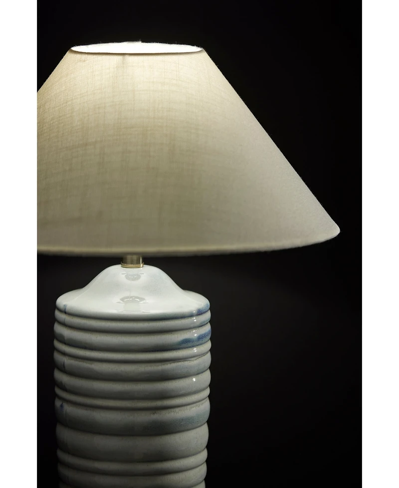 Adesso 25" Ribbed Ceramic Catalina Table Lamp