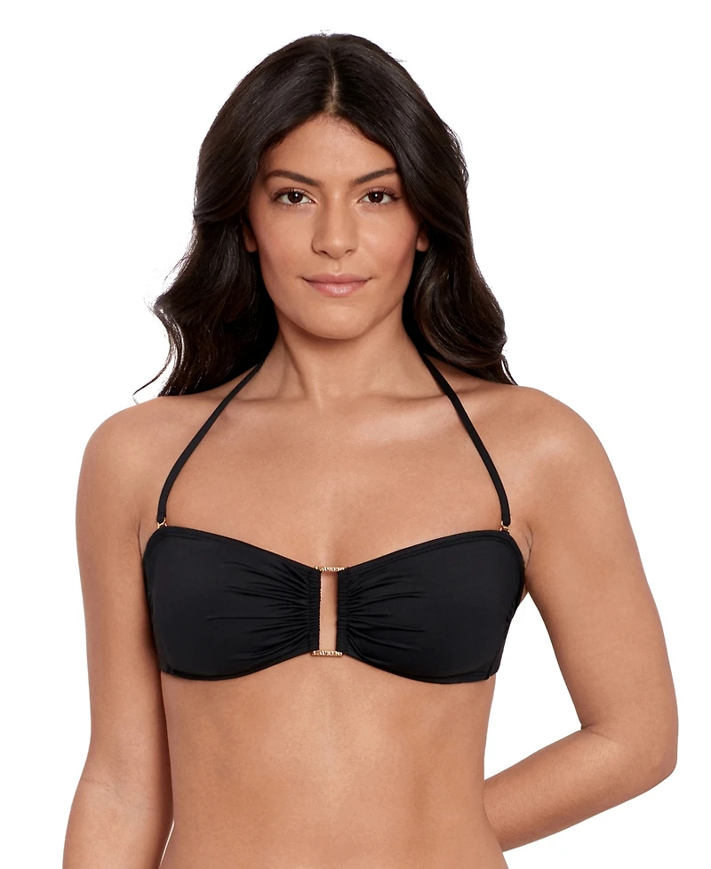 Lauren Ralph Women's Ring Bandeau Bra Swim Top
